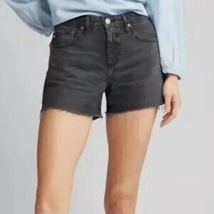 AG Denim Hailey Cut-Off Ex Boyfriend Raw Hem Short in Black Size 26